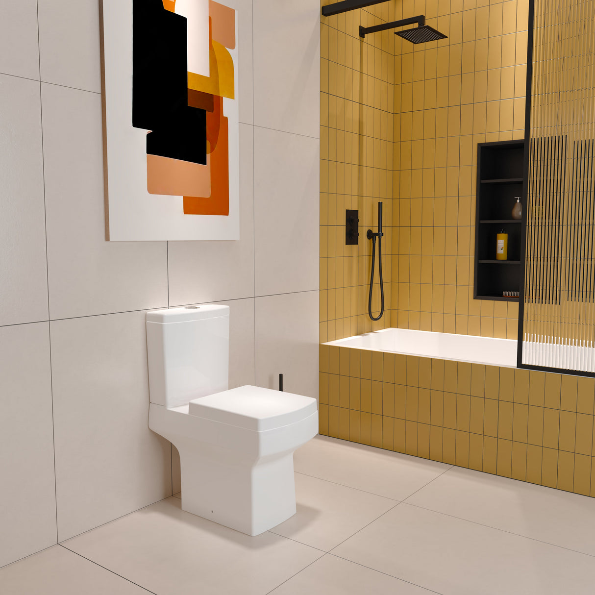 Modern Splash Wall Toilet White-TO-A042+TO-B042