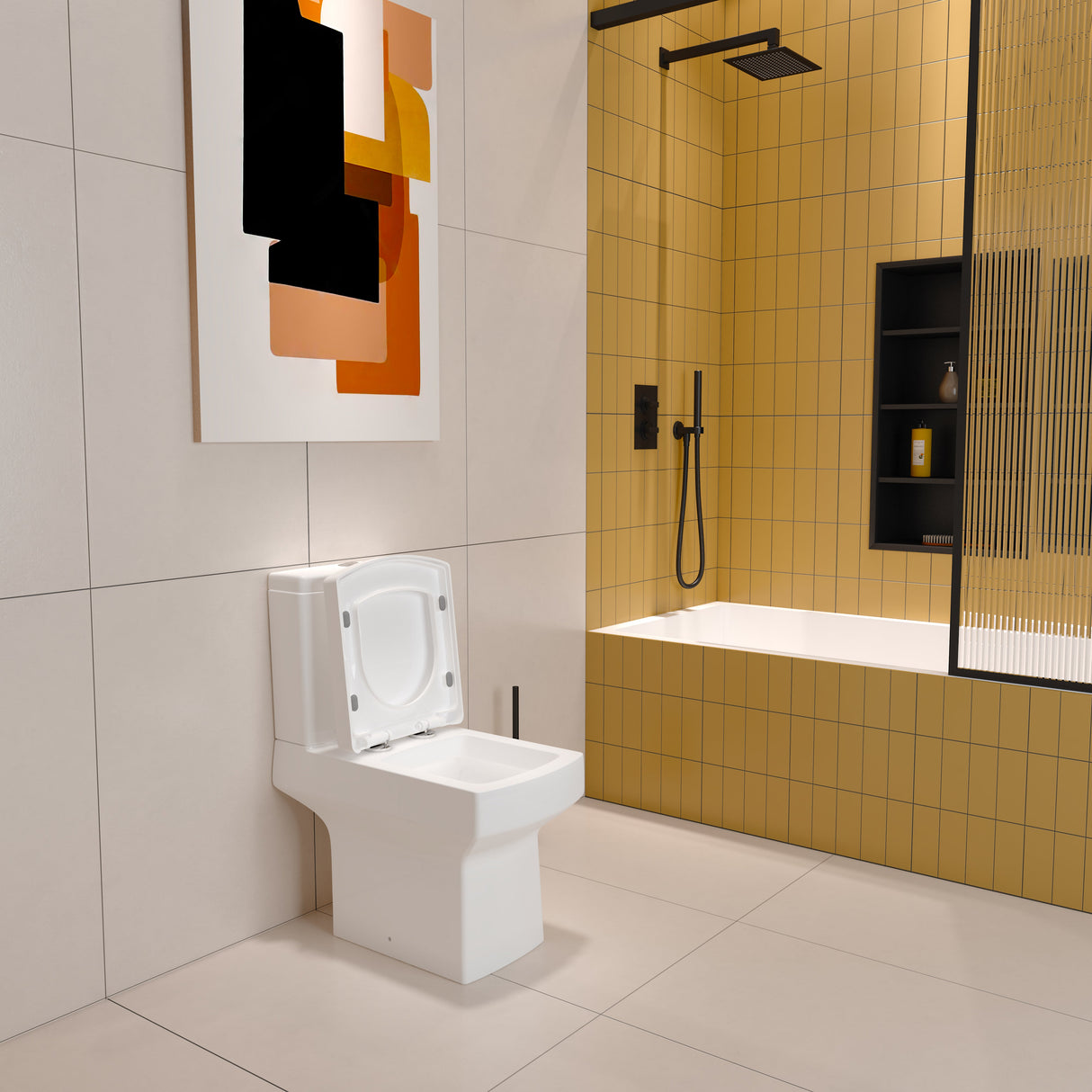 Modern Splash Wall Toilet White-TO-A042+TO-B042