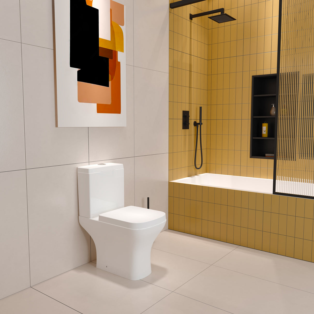 Modern Splash Wall Toilet White-TO-A052+TO-B052