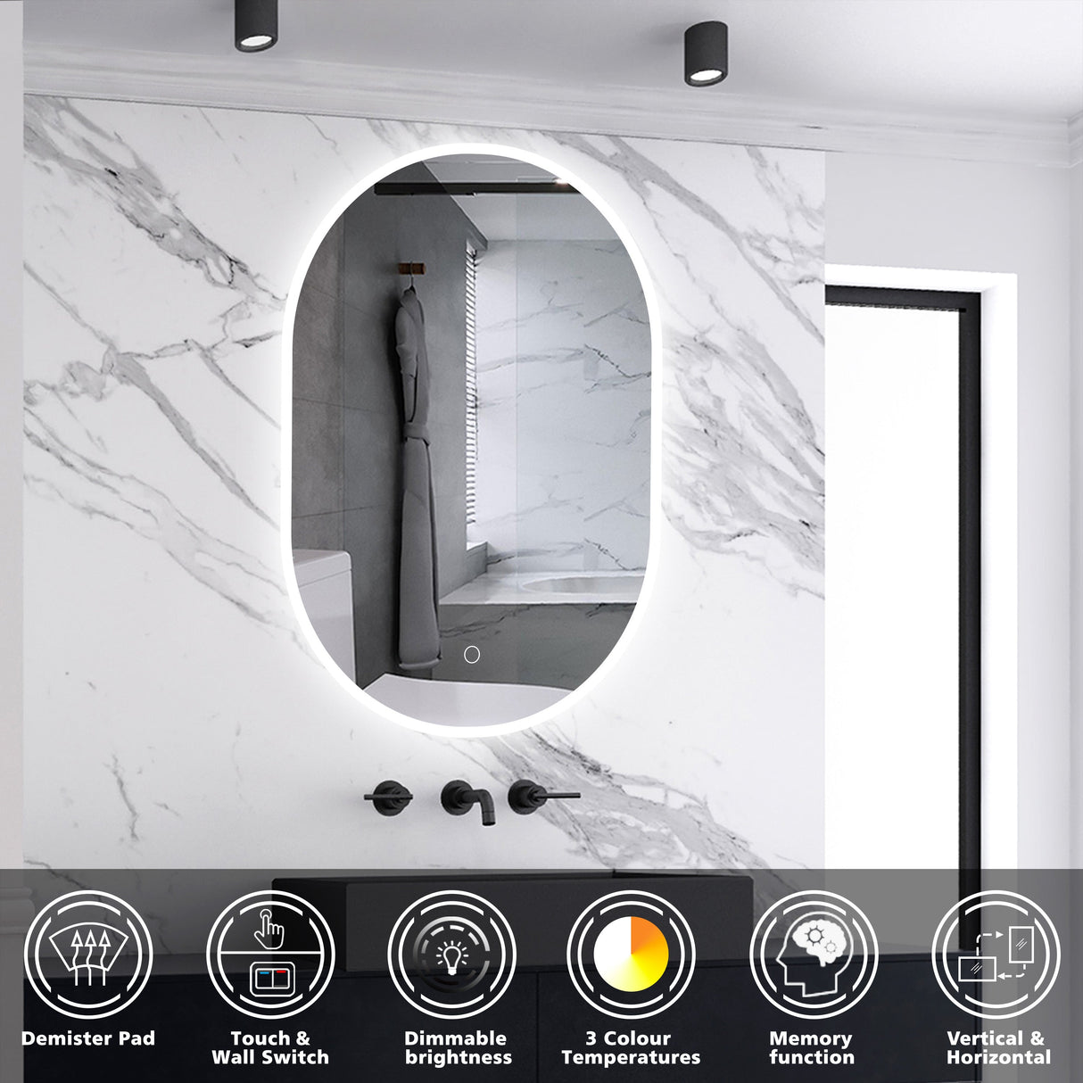 Modern Splash LED Mirror