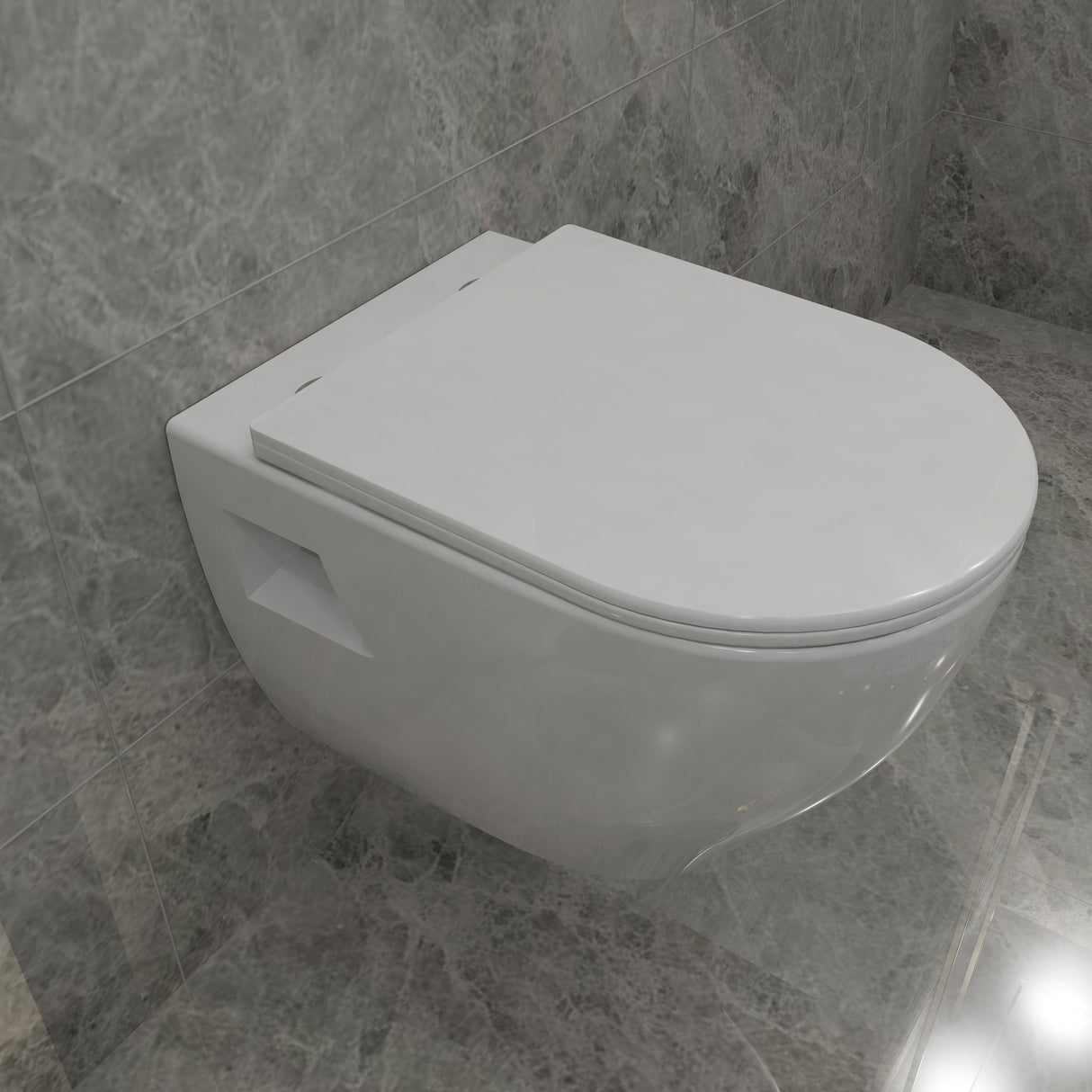 Modern Splash Wall Hung Toilet Whit-TO-085