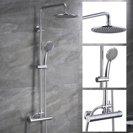 Modern Splash Steel Thermostatic Shower Mixer
