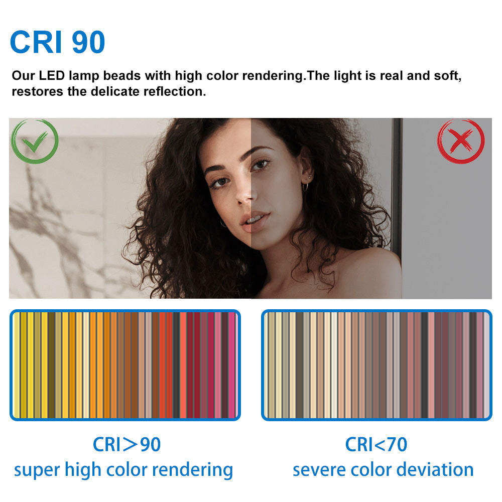 Modern Splash LED Rectangle Mirror