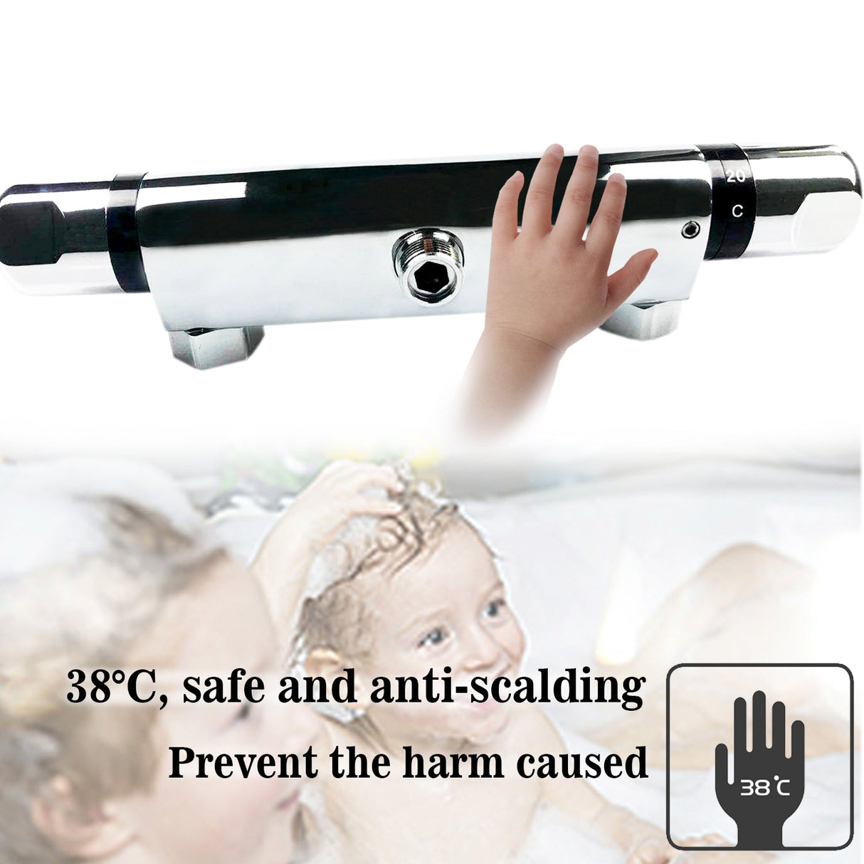 Modern Splash Thermostatic Shower