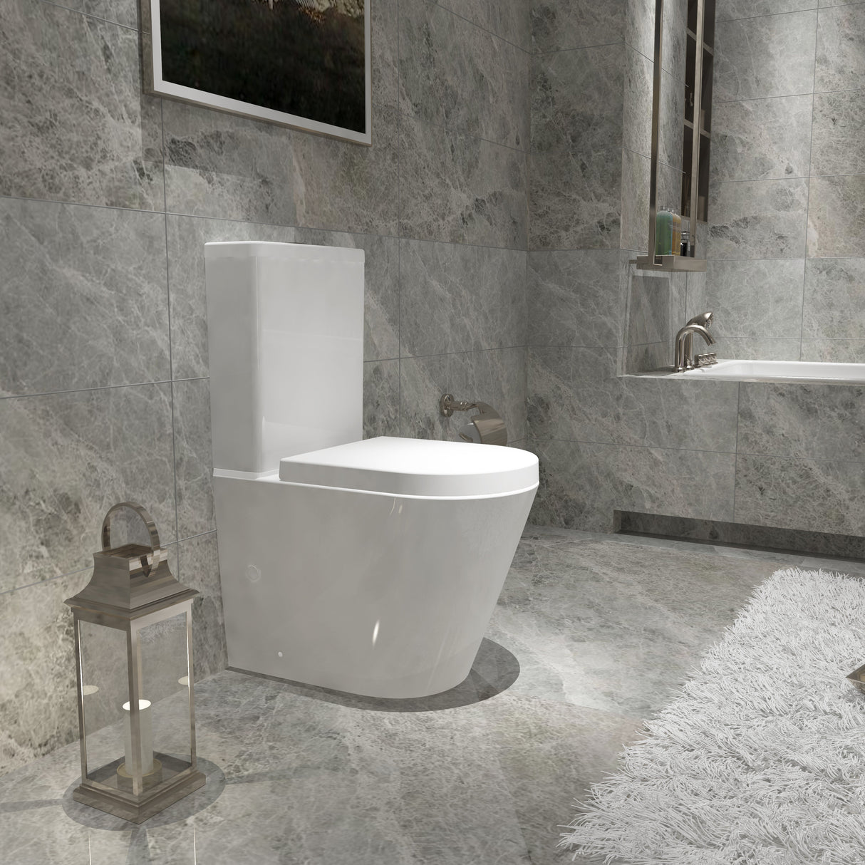 Modern Splash Wall Hung Toilet White-TO-A372+TO-B372