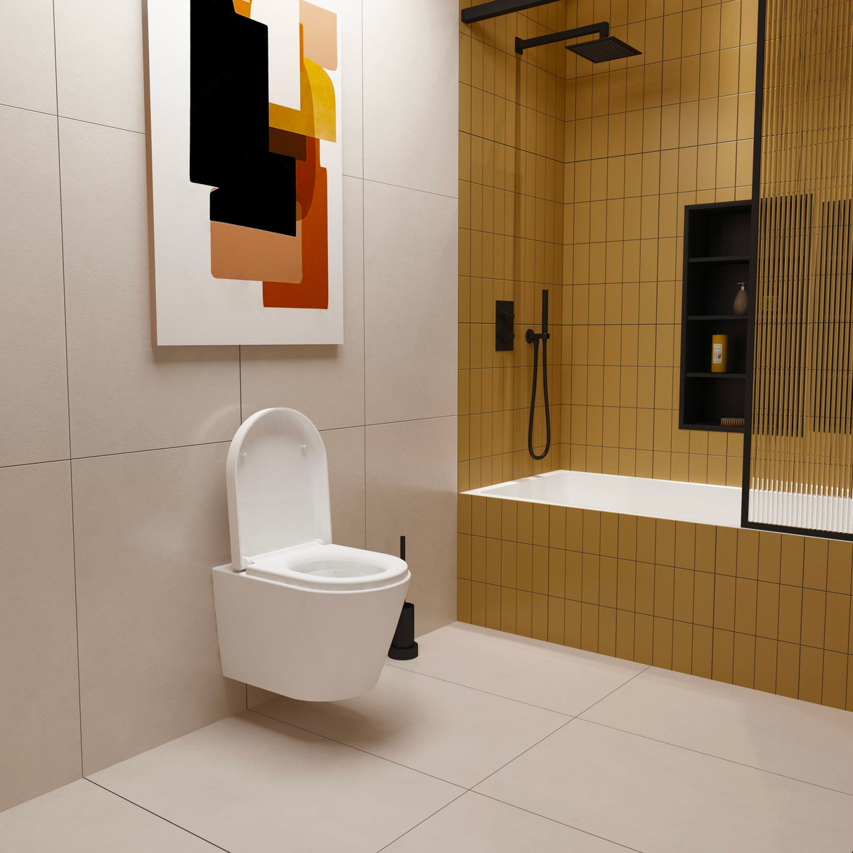 Modern Splash Wall Hung Toilet White-TO-A375