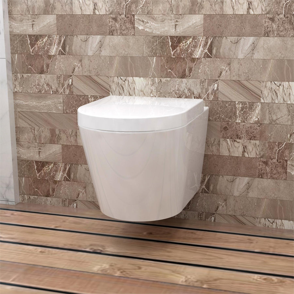 Modern Splash Wall Hung Toilet White-TO-A375