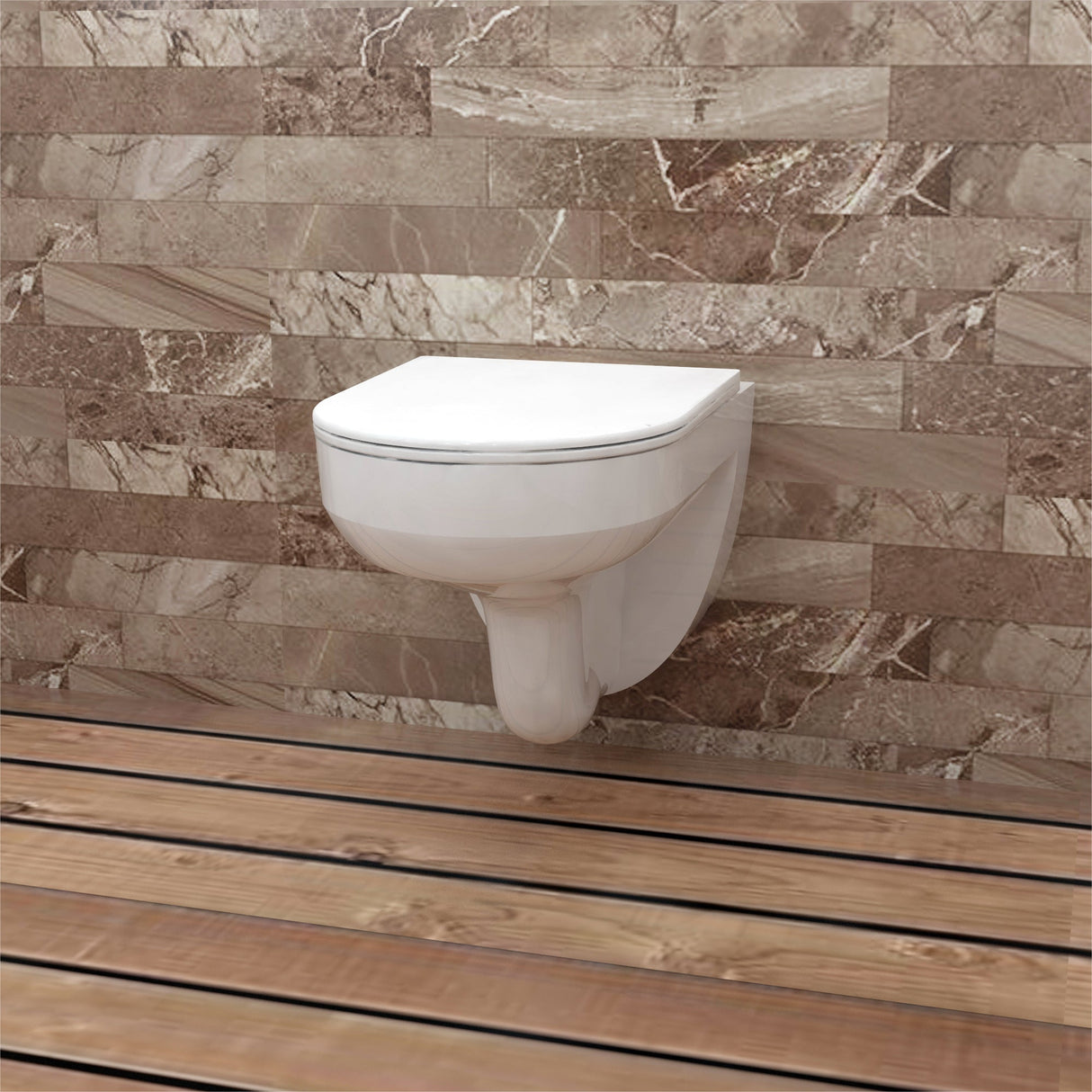 Modern Splash Wall Hung Toilet White-TO-415