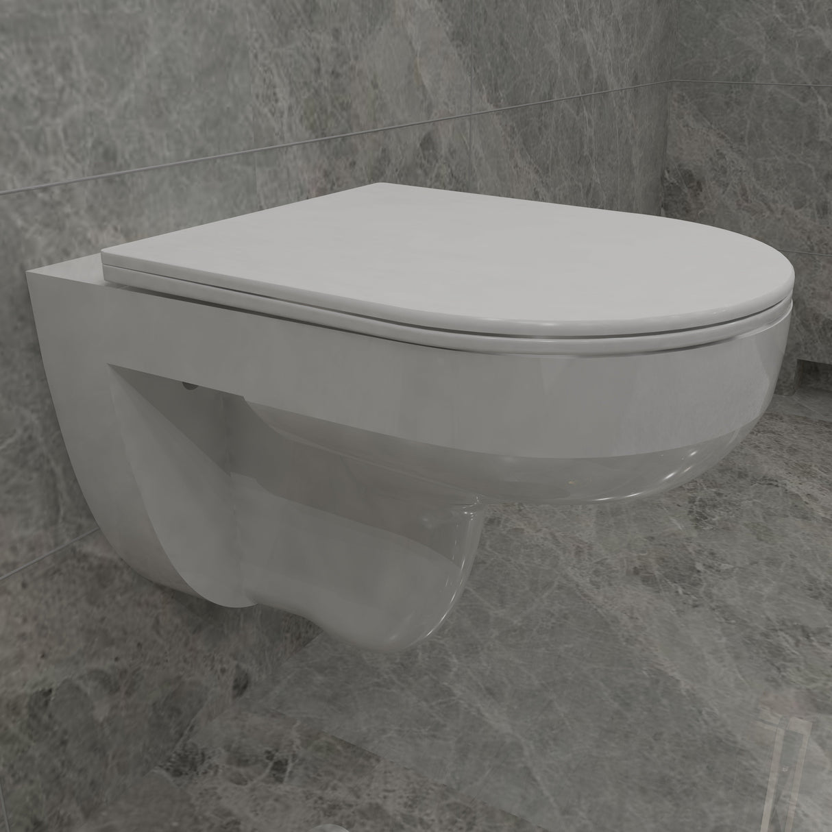 Modern Splash Wall Hung Toilet White-TO-415