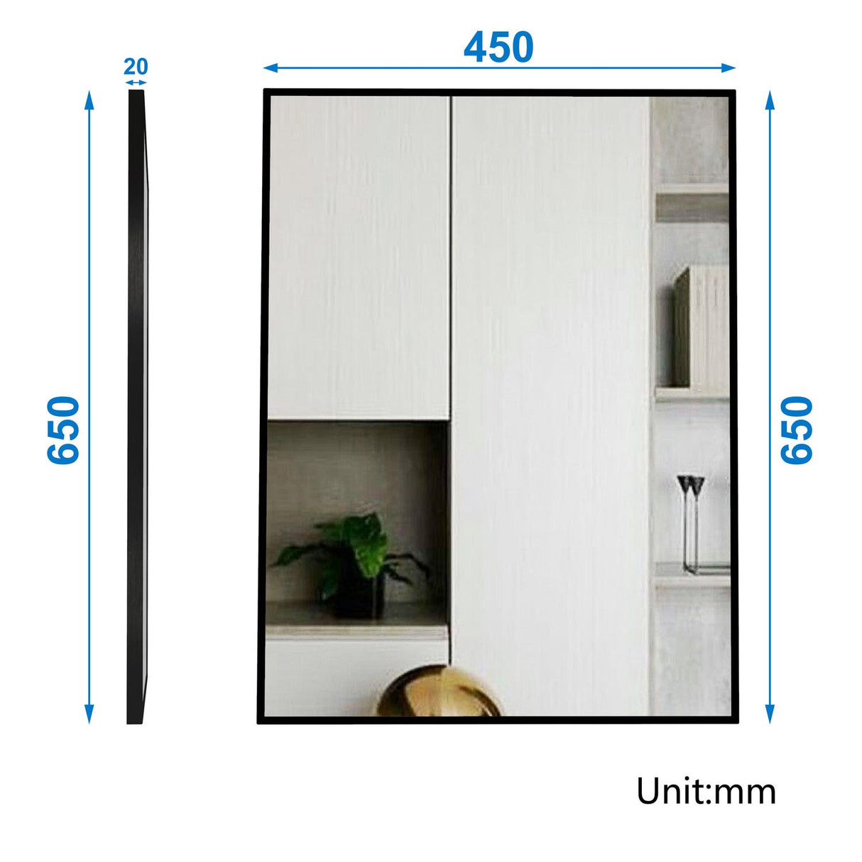 Modern Splash Rectangle Mirror