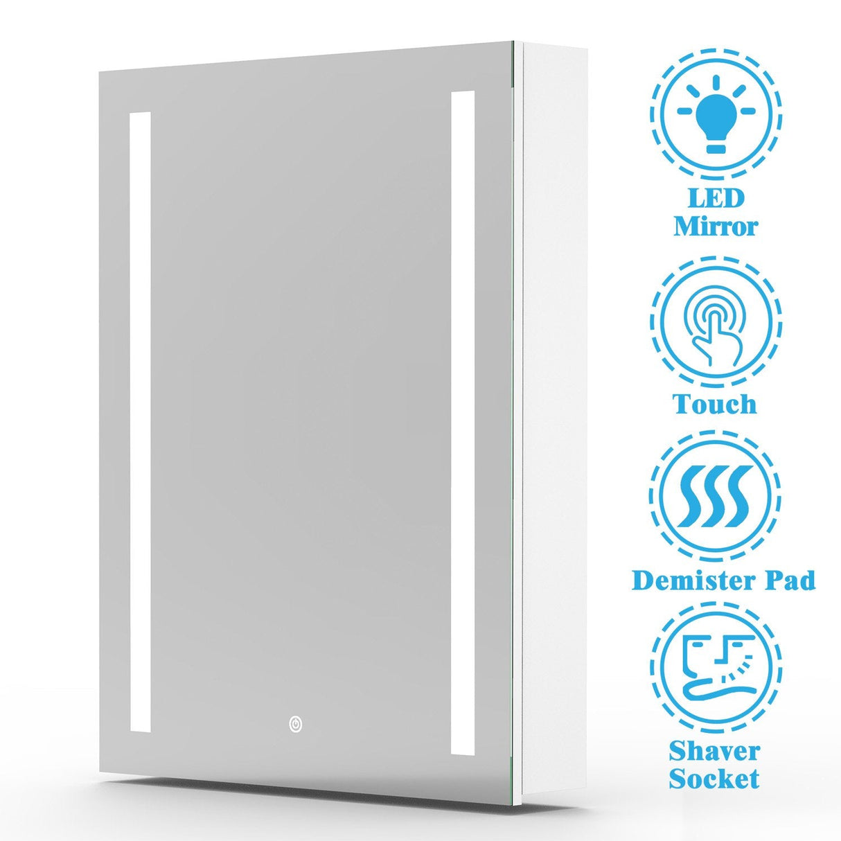 Modern Splash LED Rectangle Mirror