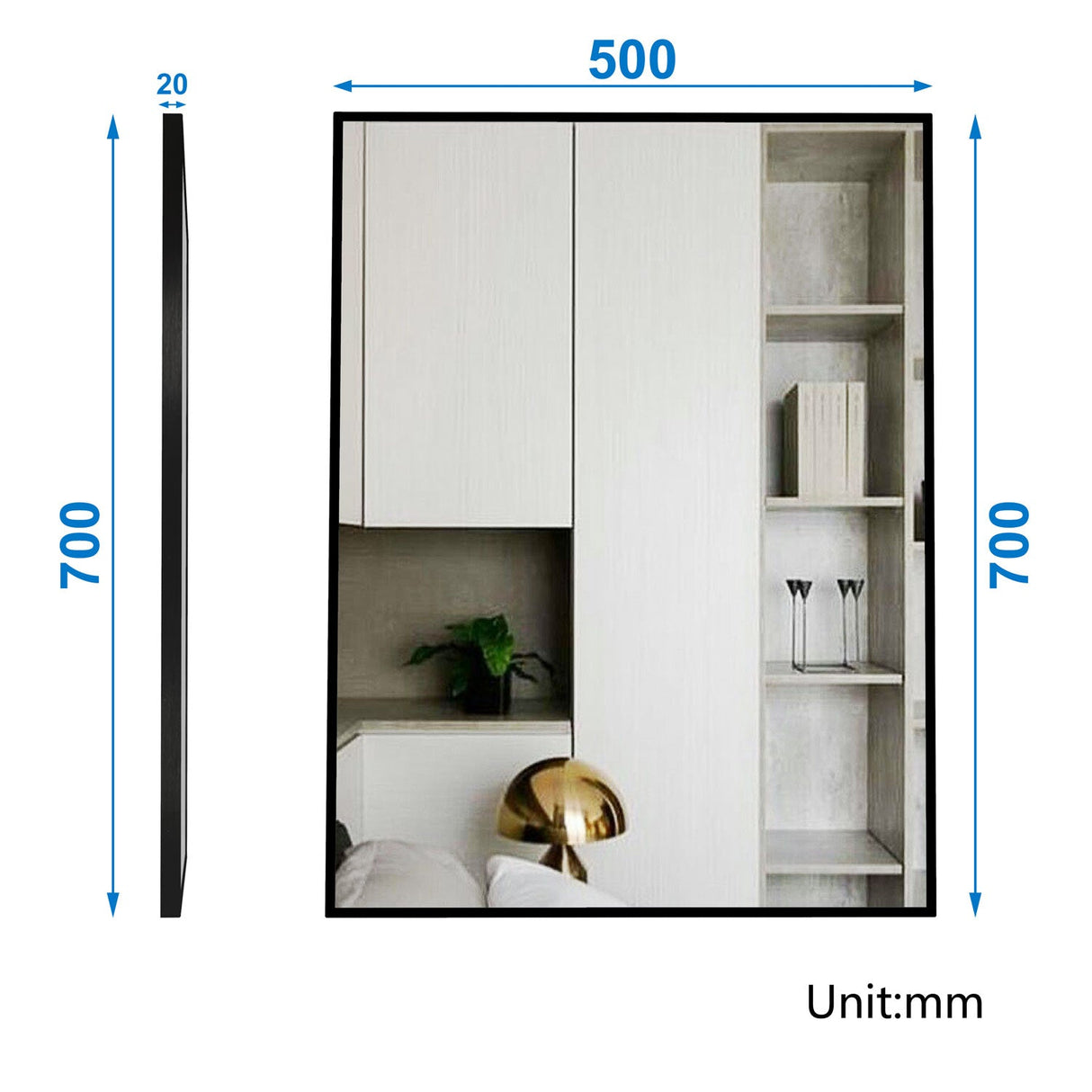 Modern Splash Rectangle Mirror