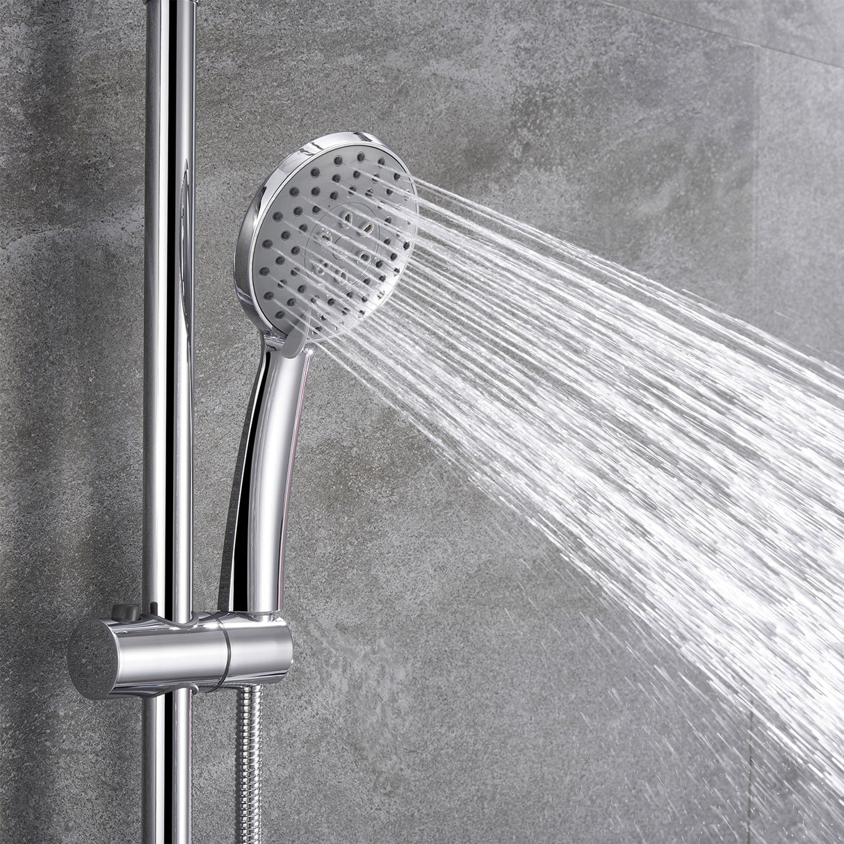 Modern Splash Steel Thermostatic Shower Mixer