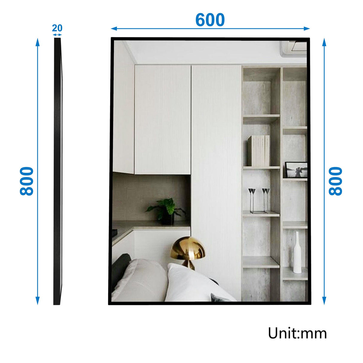 Modern Splash Rectangle Mirror