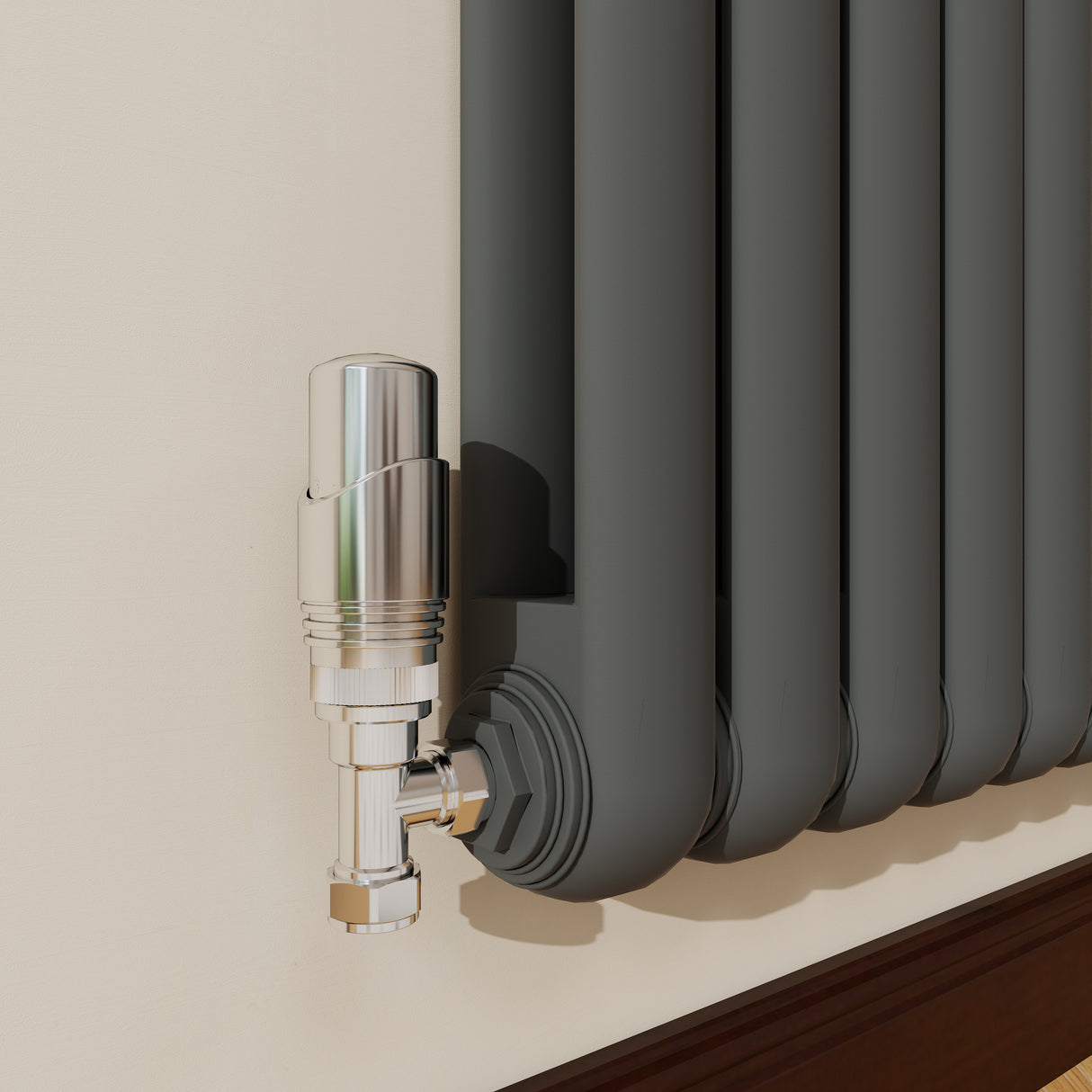 Modern Splash Vertical Round Tube Cast Iron Radiator 600x1584mm Double