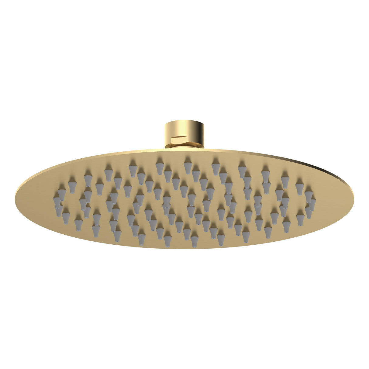 Modern Splash Brushed Brass Round Fixed Shower Head
