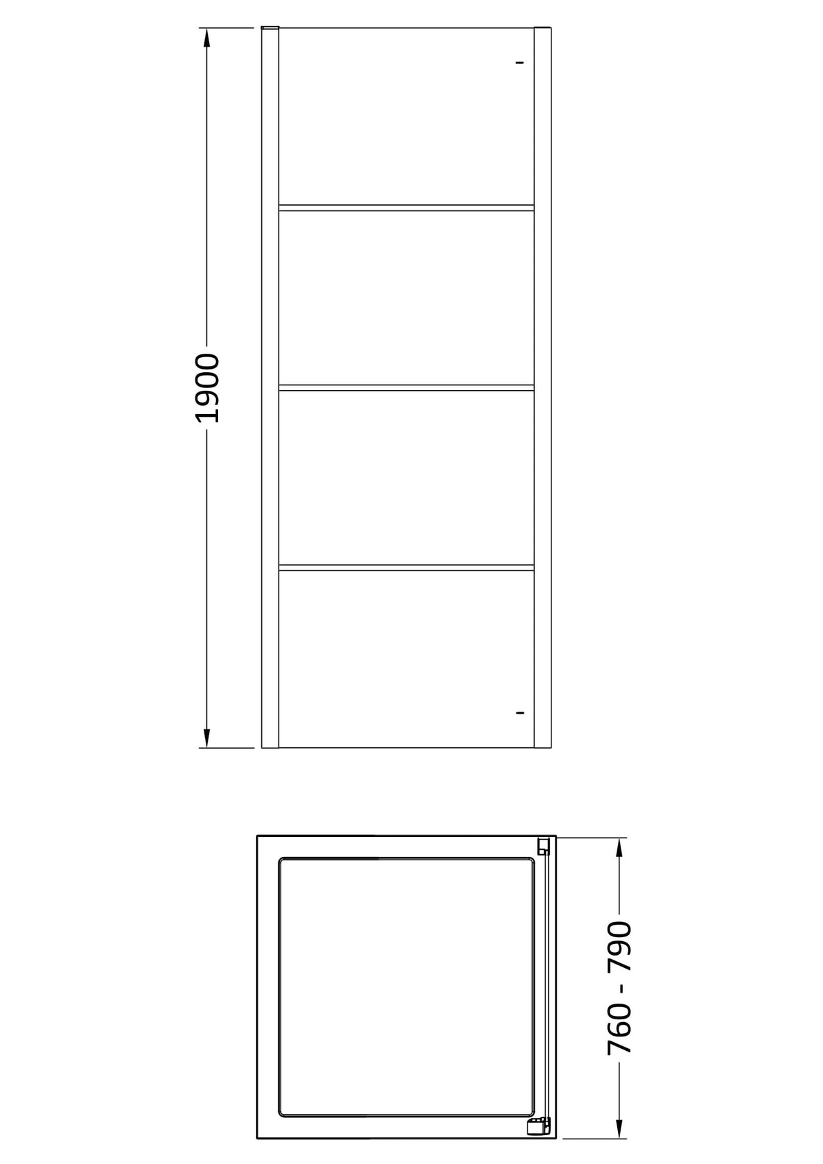 Modern Splash Apex 800mm Matt Black Side Panel
