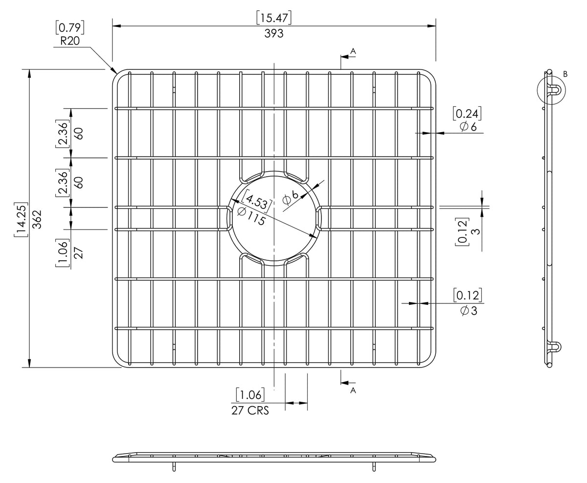Modern Splash Stainless Steel Double Bowl Kitchen Sink Wire Grid Pack (Set of 2)