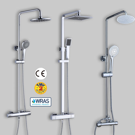 Modern Splash Chrome Thermostatic Shower