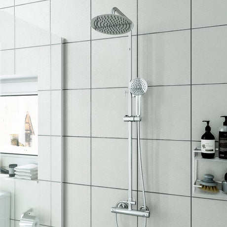 Modern Splash Steel Thermostatic Shower Mixer-H-13C