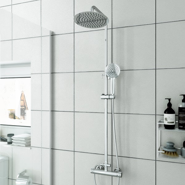 Modern Splash Steel Thermostatic Shower Mixer-H-13C