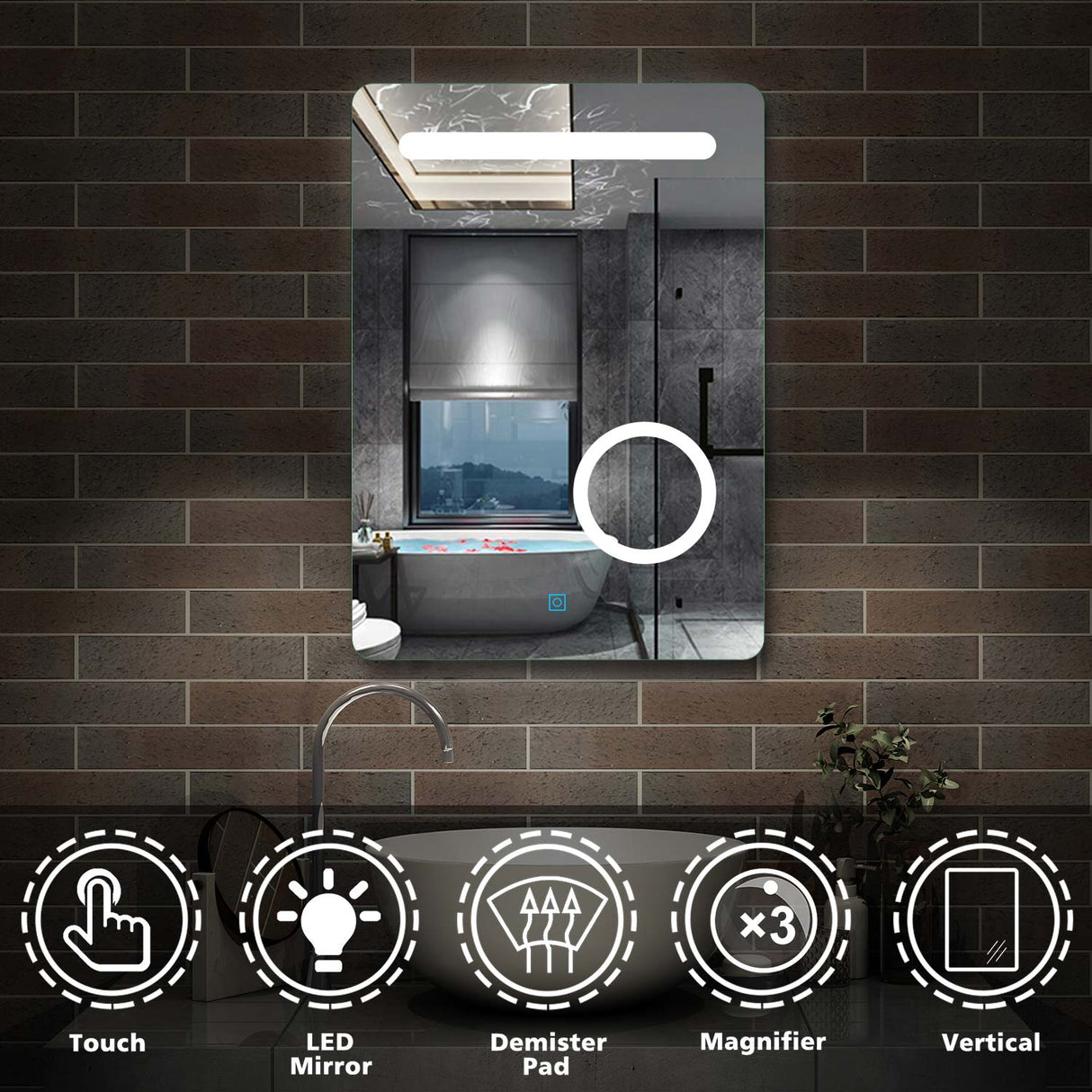 Modern Splash LED Mirror-BM-HD1102MV