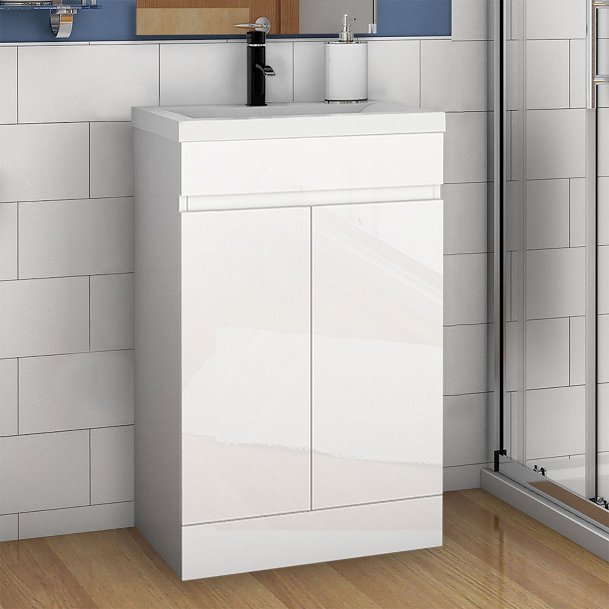 Modern Splash White Vanity Units