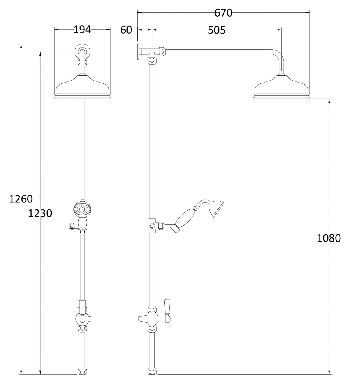 Chrome Dual Rigid Riser Kit