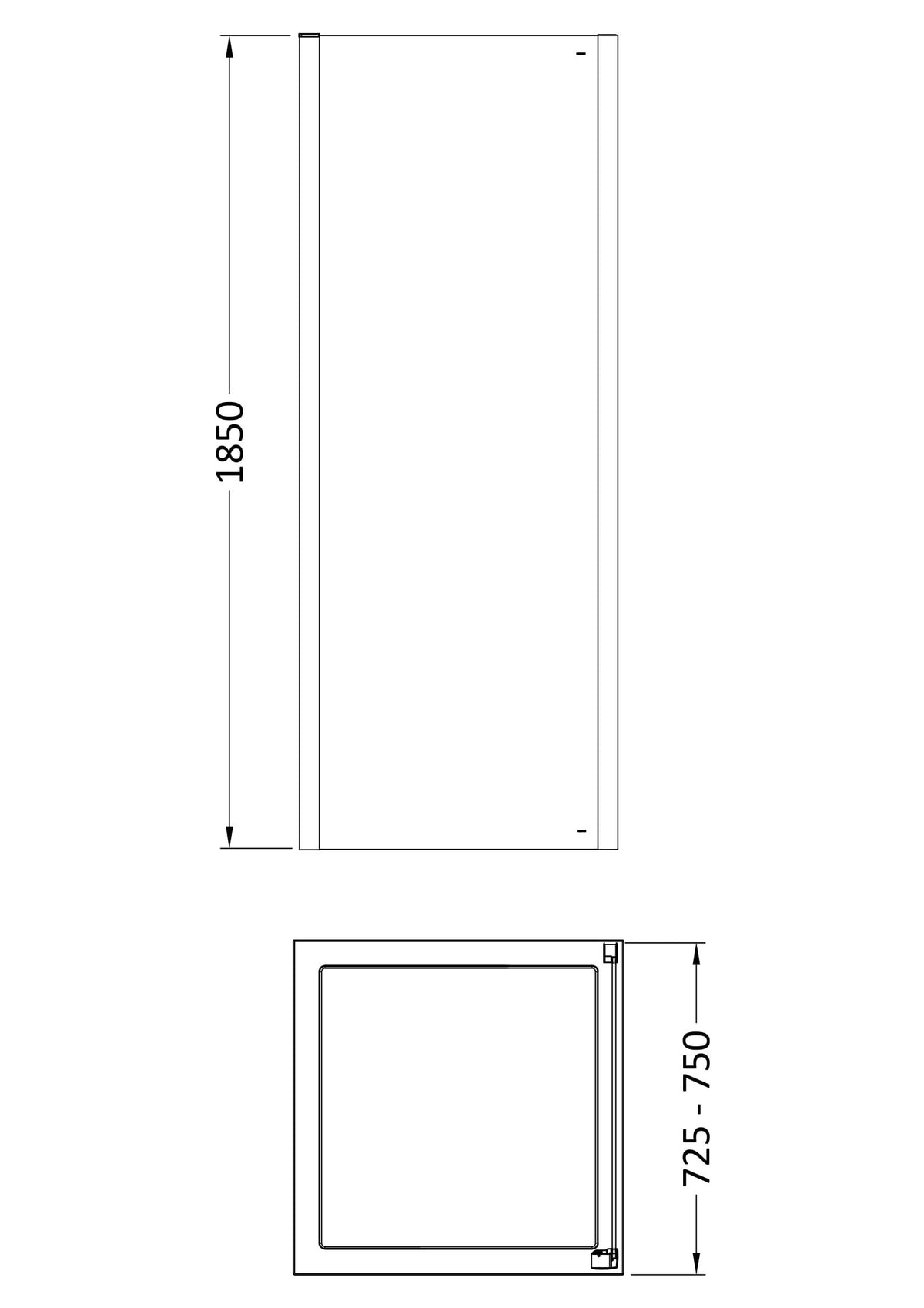 Modern Splash Pacific 760mm Chrome Side Panel