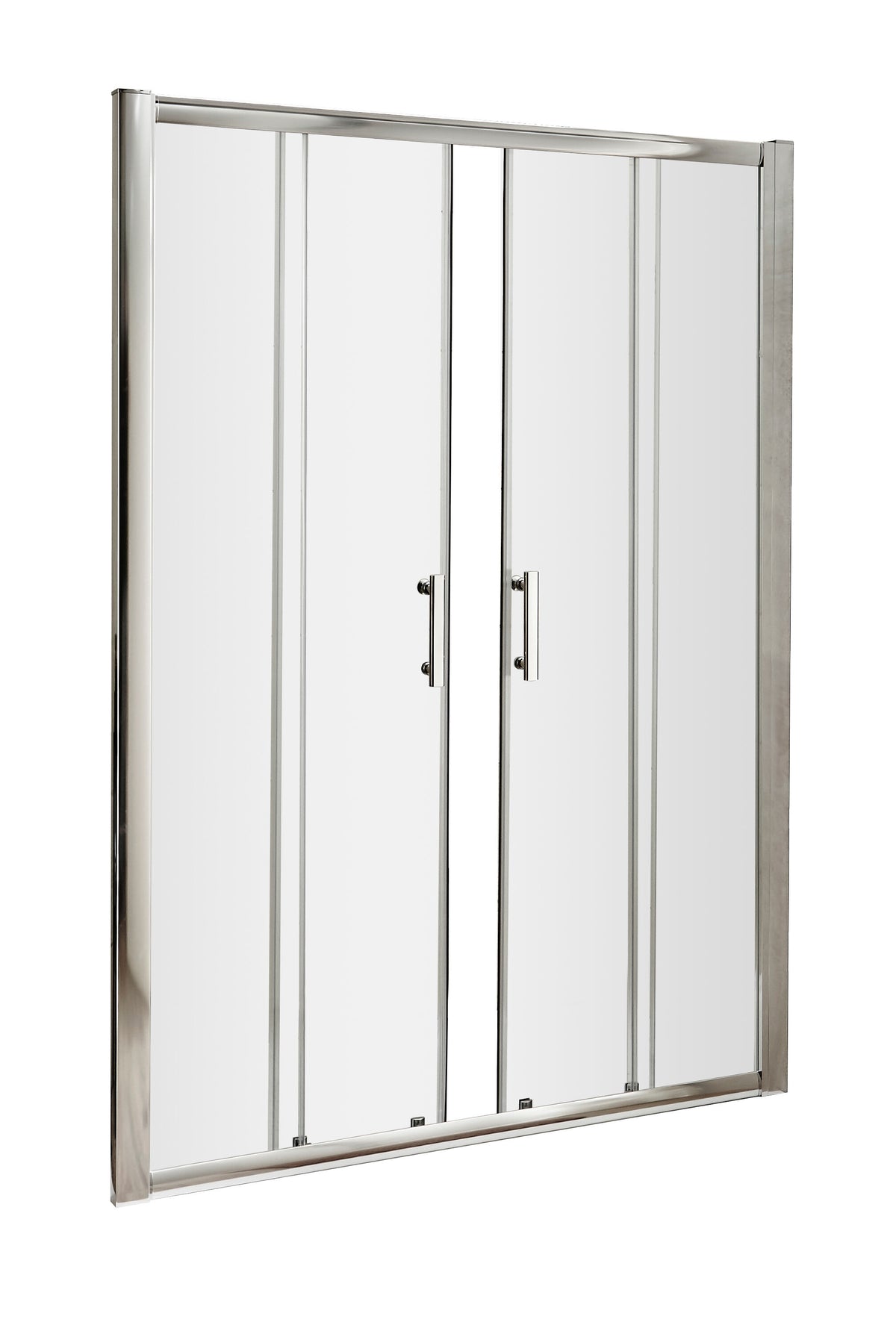 Modern Splash Pacific 1700mm Chrome Double Sliding Shower Door - Square T Shape Handle