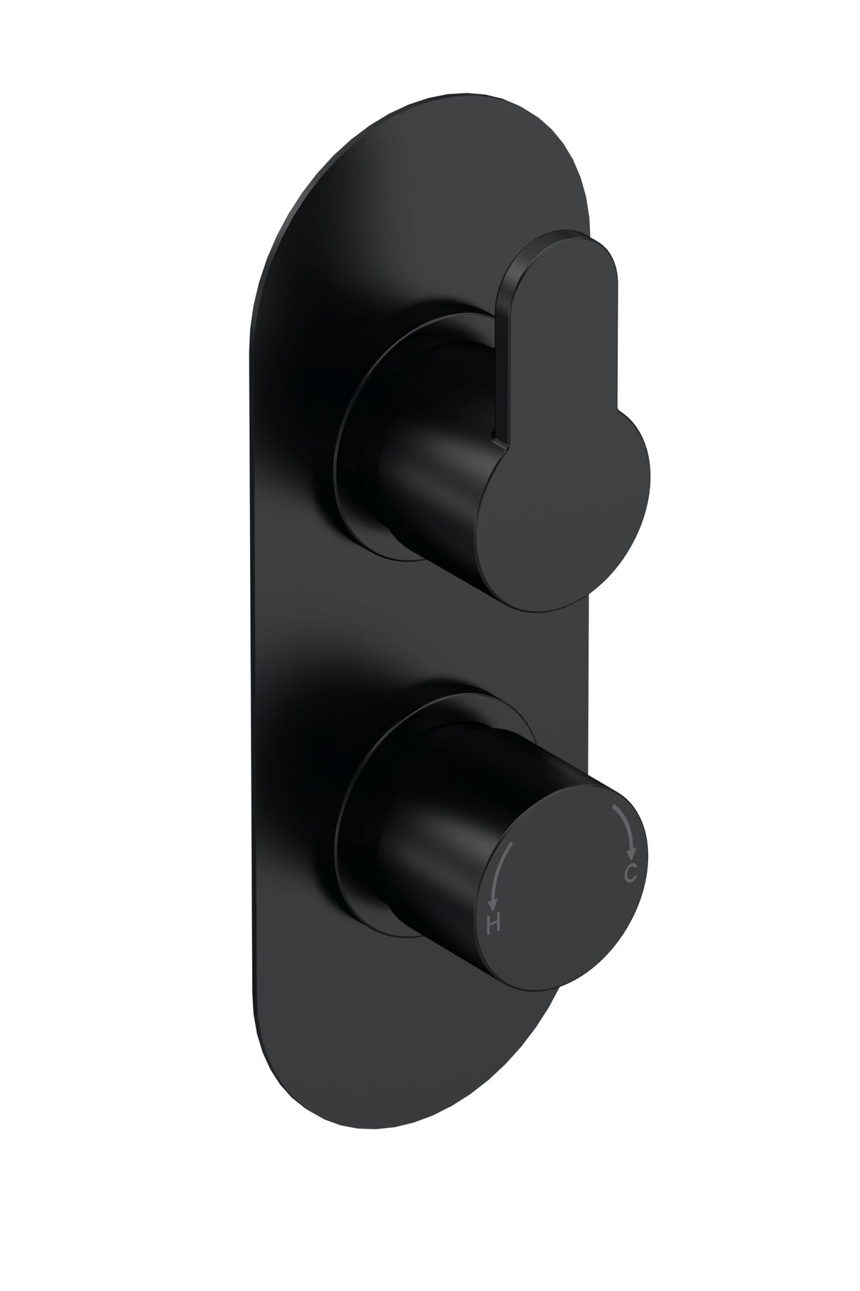 Modern Splash Arvan Matt Black Twin Thermostatic Shower Valve With Diverter