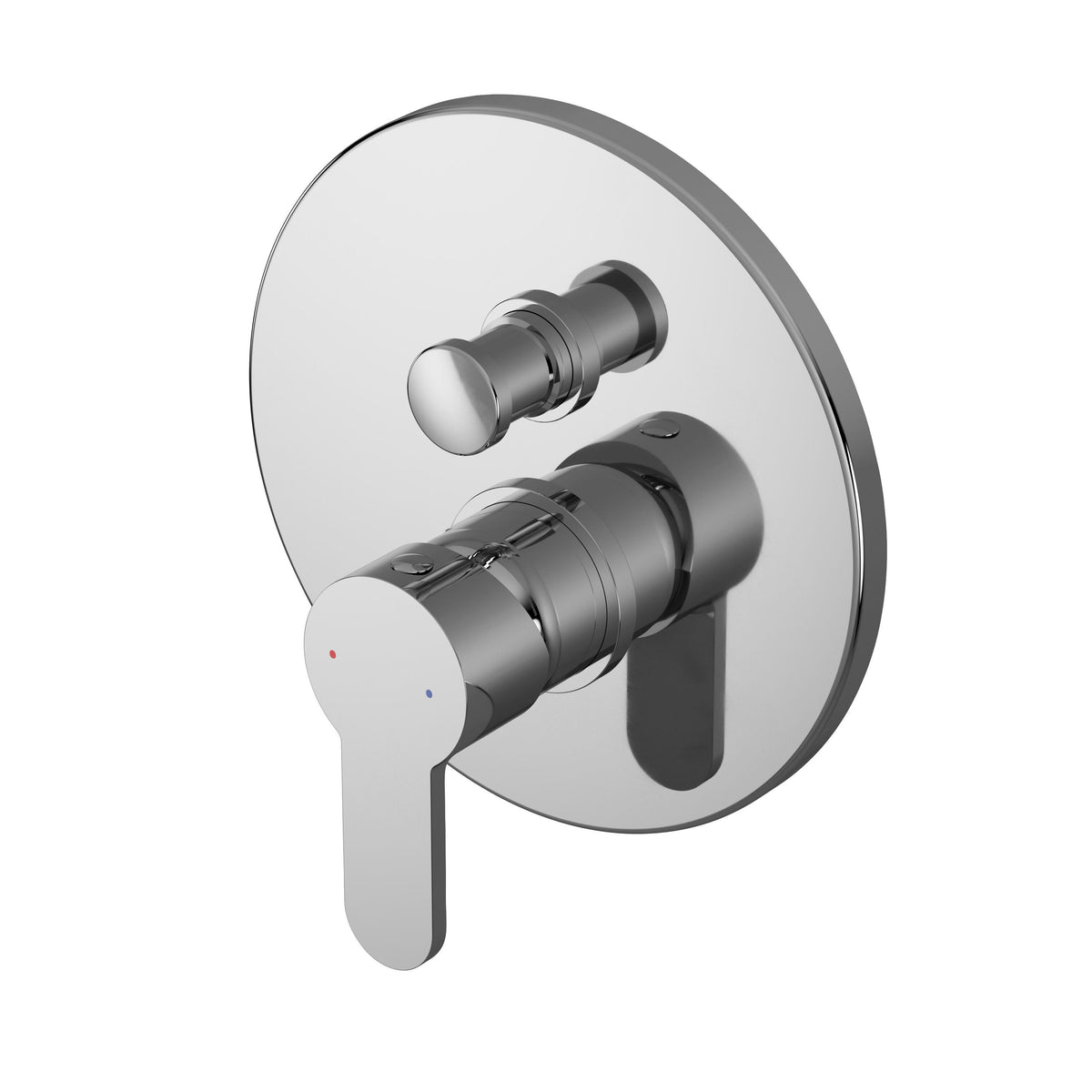 Modern Splash Chrome Manual Dual Shower Valve With Diverter