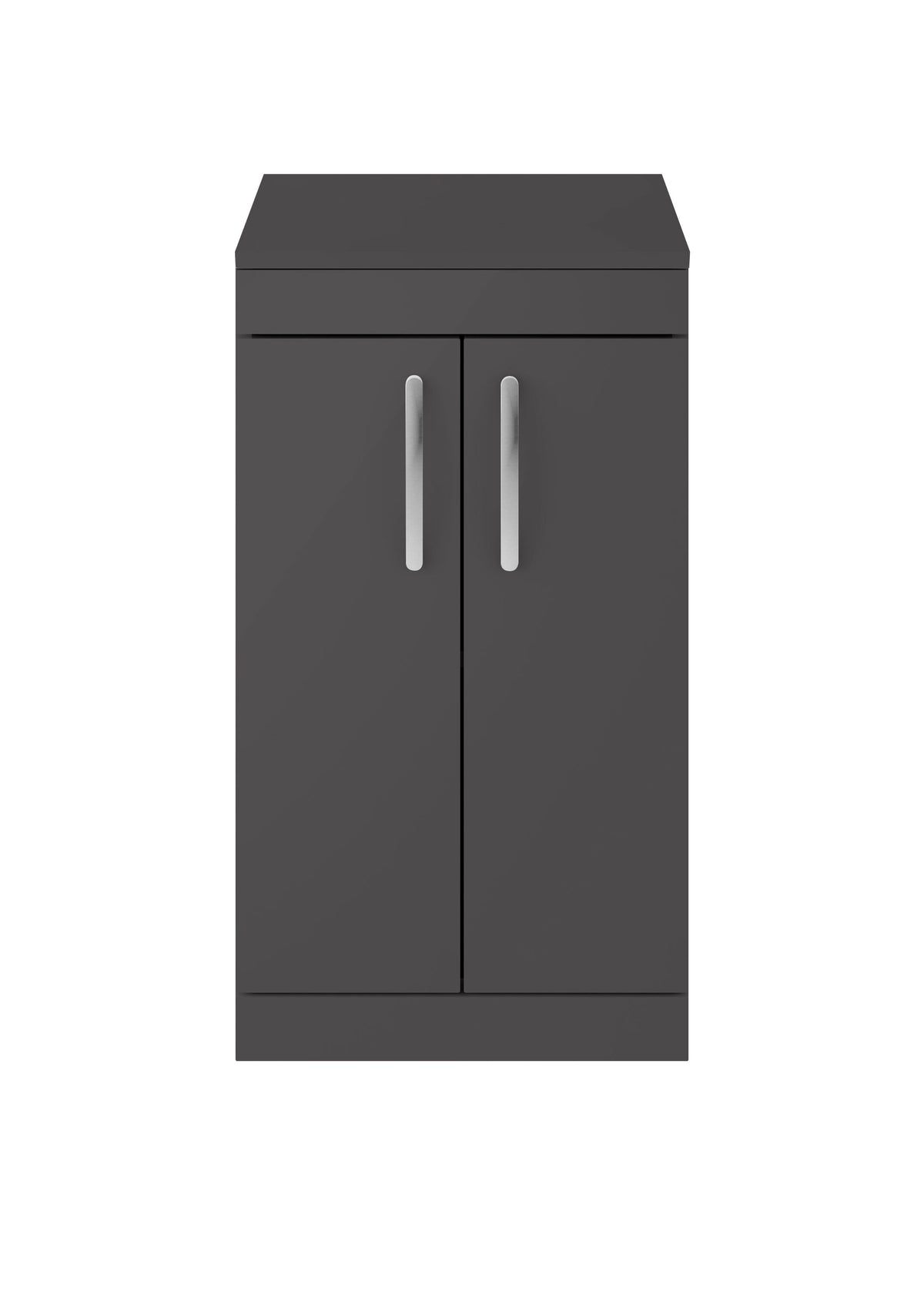 Modern Splash 505mm Gloss Grey 2 Door Floor Standing Vanity Unit With Co-ordinating Worktop