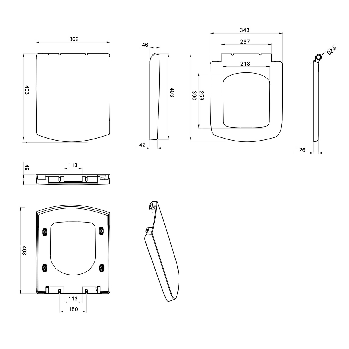 Modern Splash Wall Toilet White-TO-A041