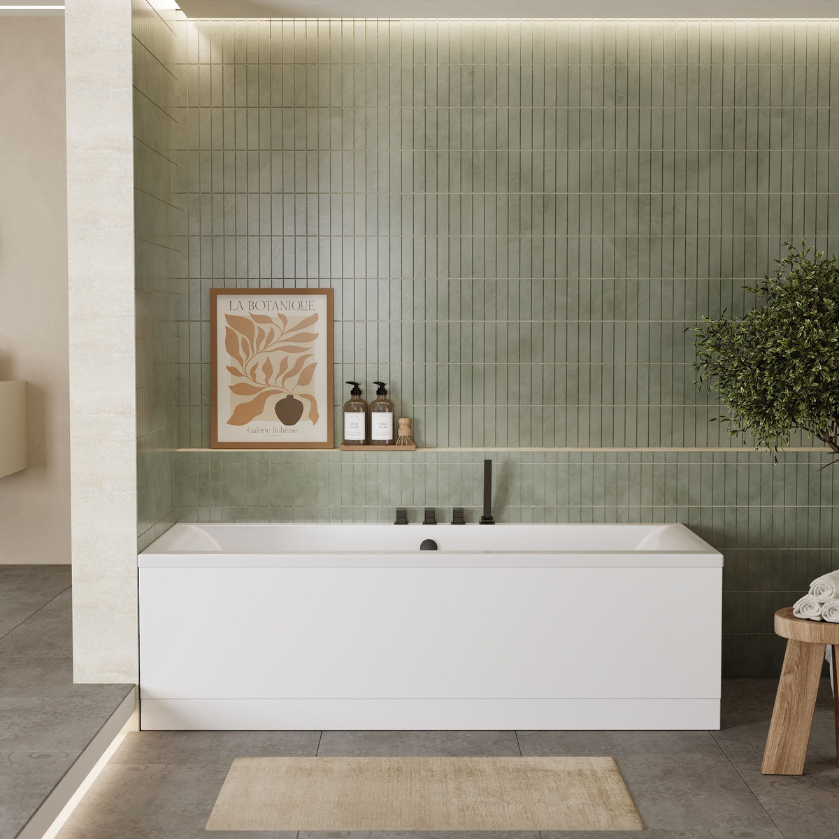 Modern Splash 1800mm x 800mm Square Double Ended Bath With Legs