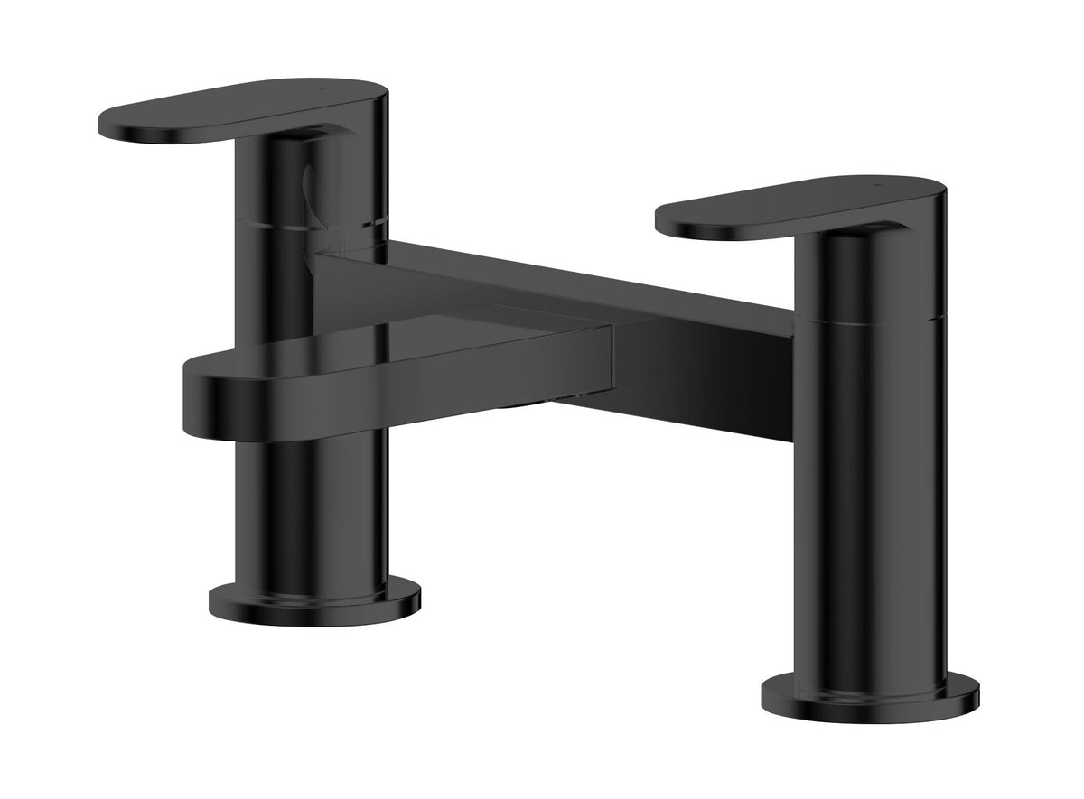 Modern Splash Binsey Matt Black Deck Mounted Bath Filler