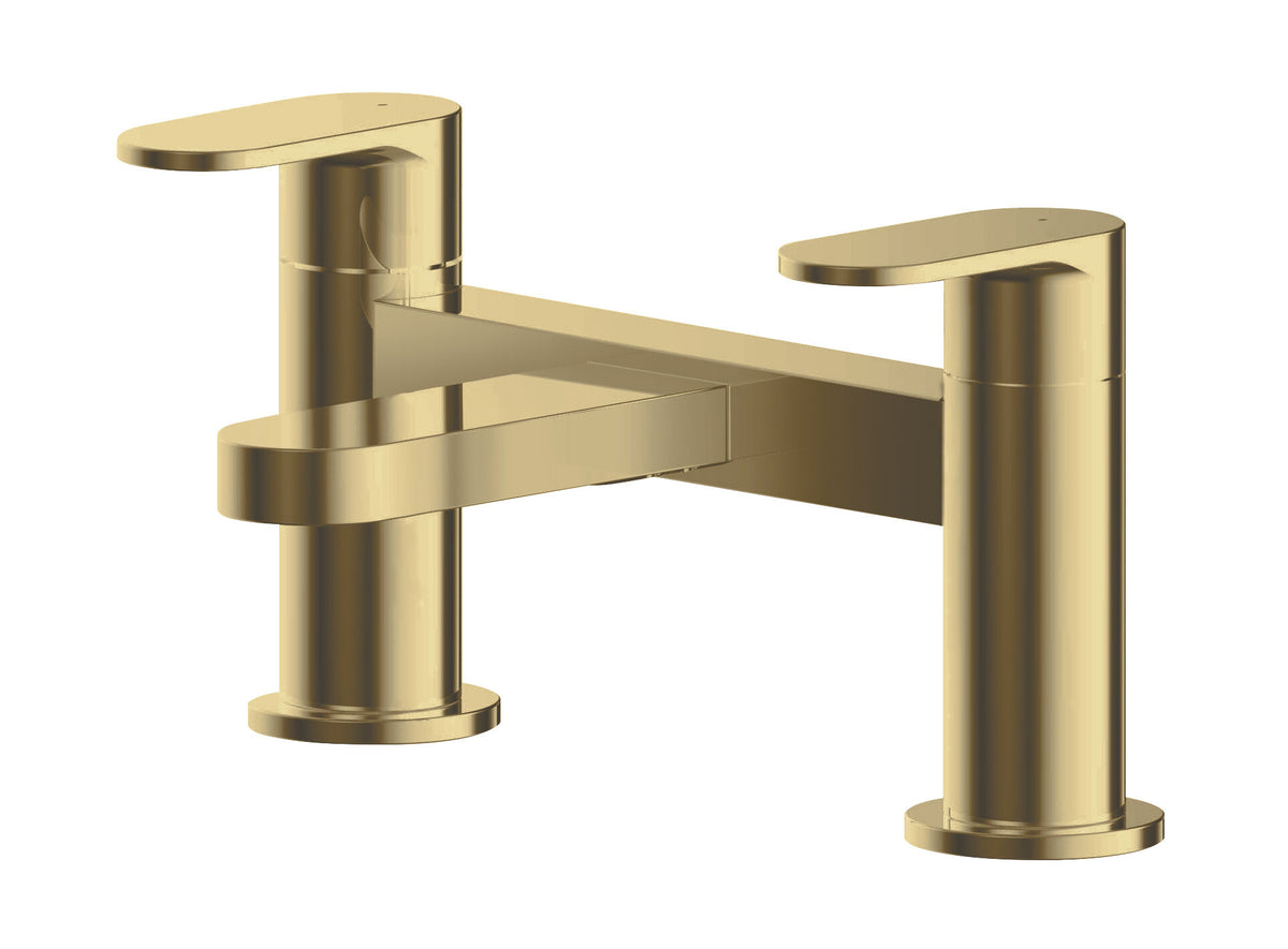 Modern Splash Binsey Brushed Brass Deck Mounted Bath Filler