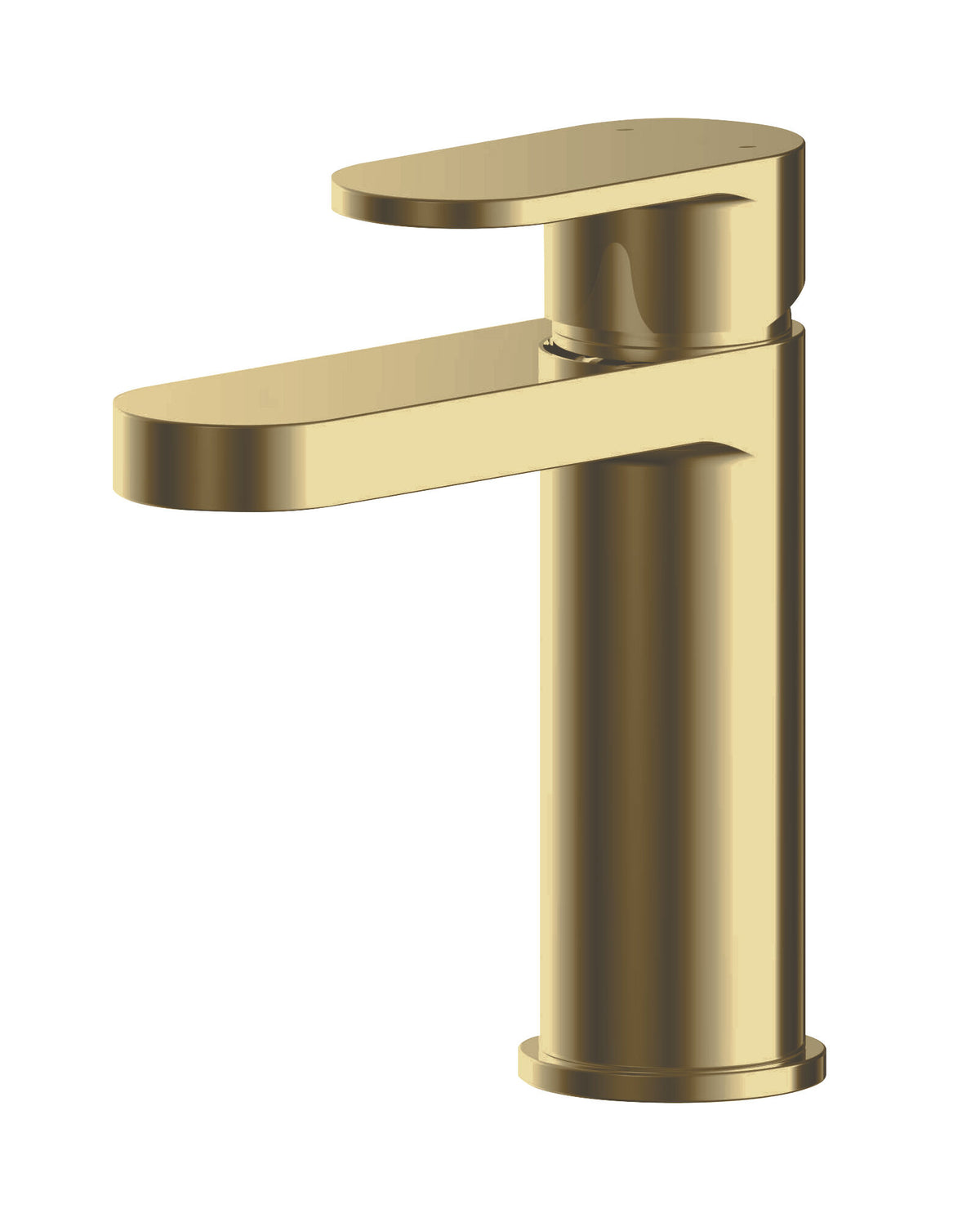 Modern Splash Binsey Brushed Brass Mono Basin Mixer With Push Button Waste