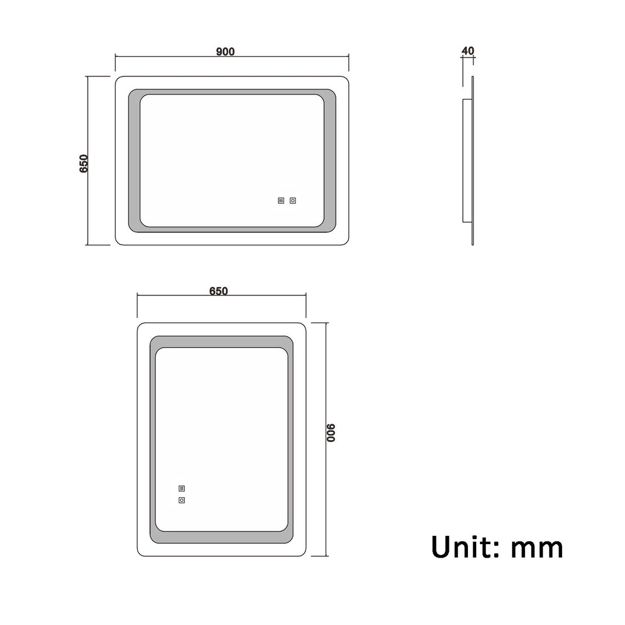 Modern Splash Led Mirror- BM-022