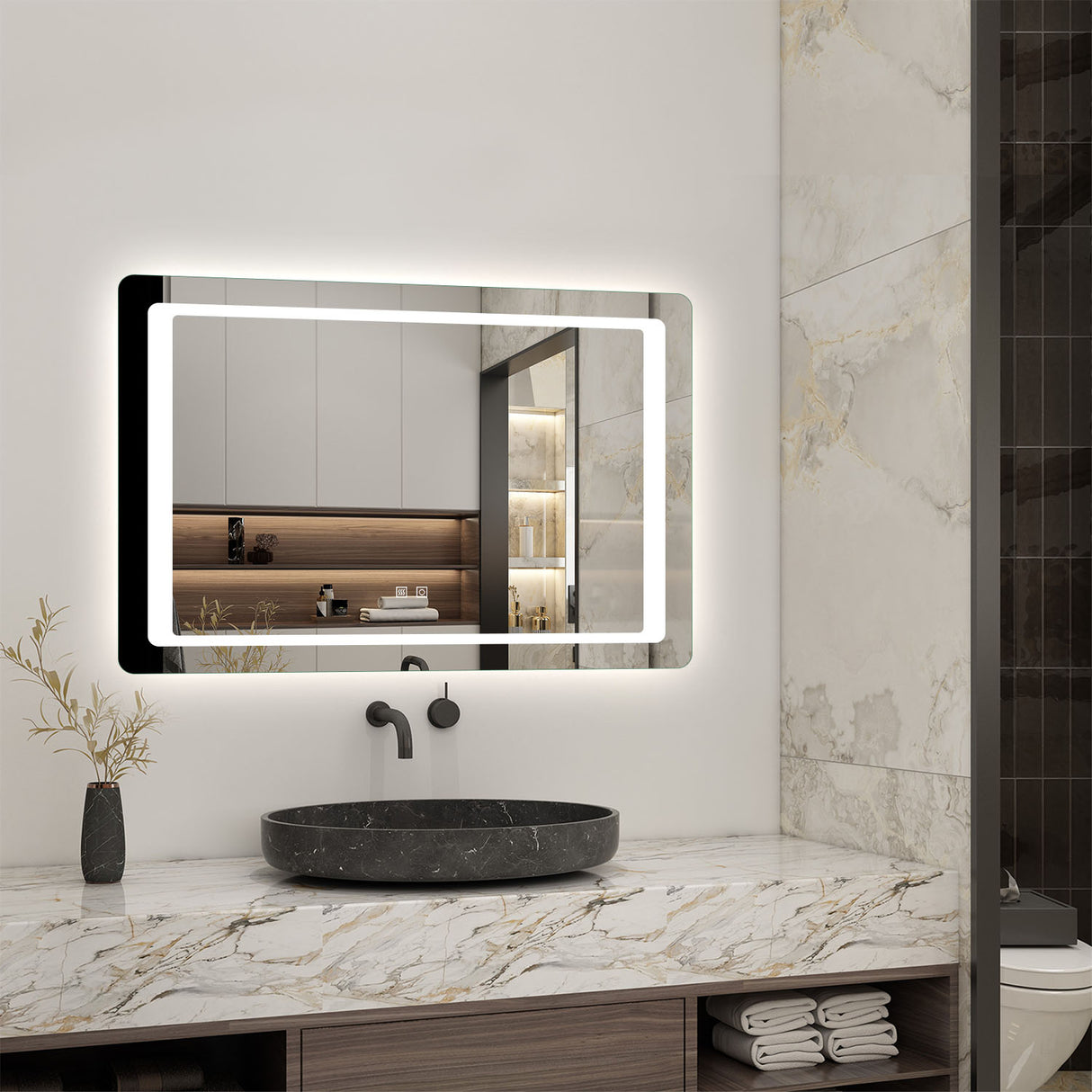 Modern Splash Led Mirror- BM-023