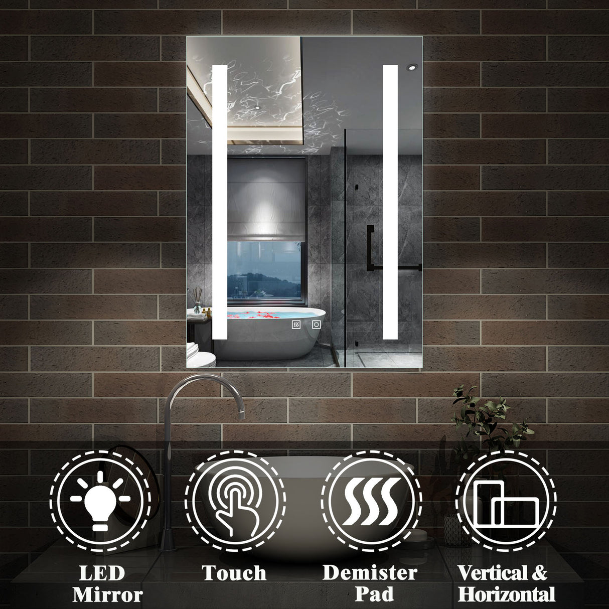 Modern Splash Led Mirror- BM-031