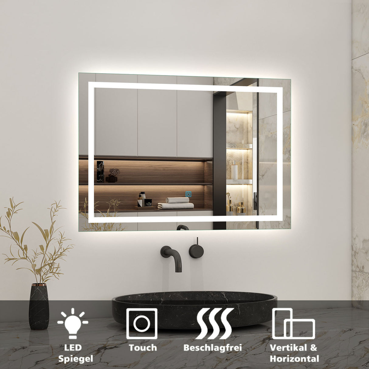 Modern Splash Led Mirror- BM-1301