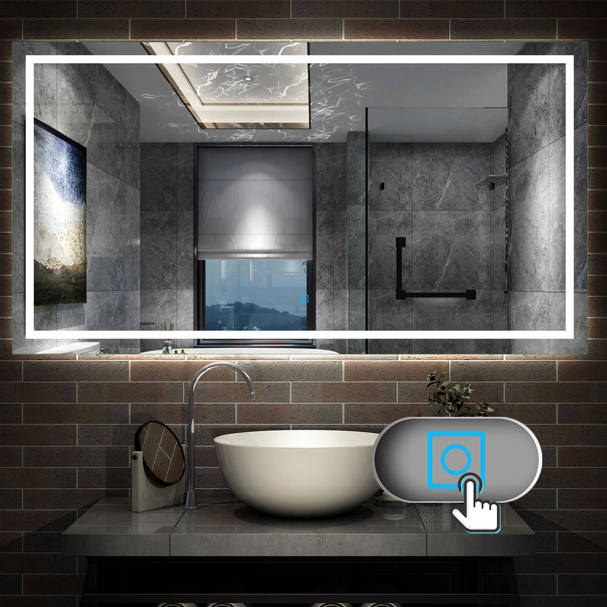 Modern Splash Led Mirror- BM-1314