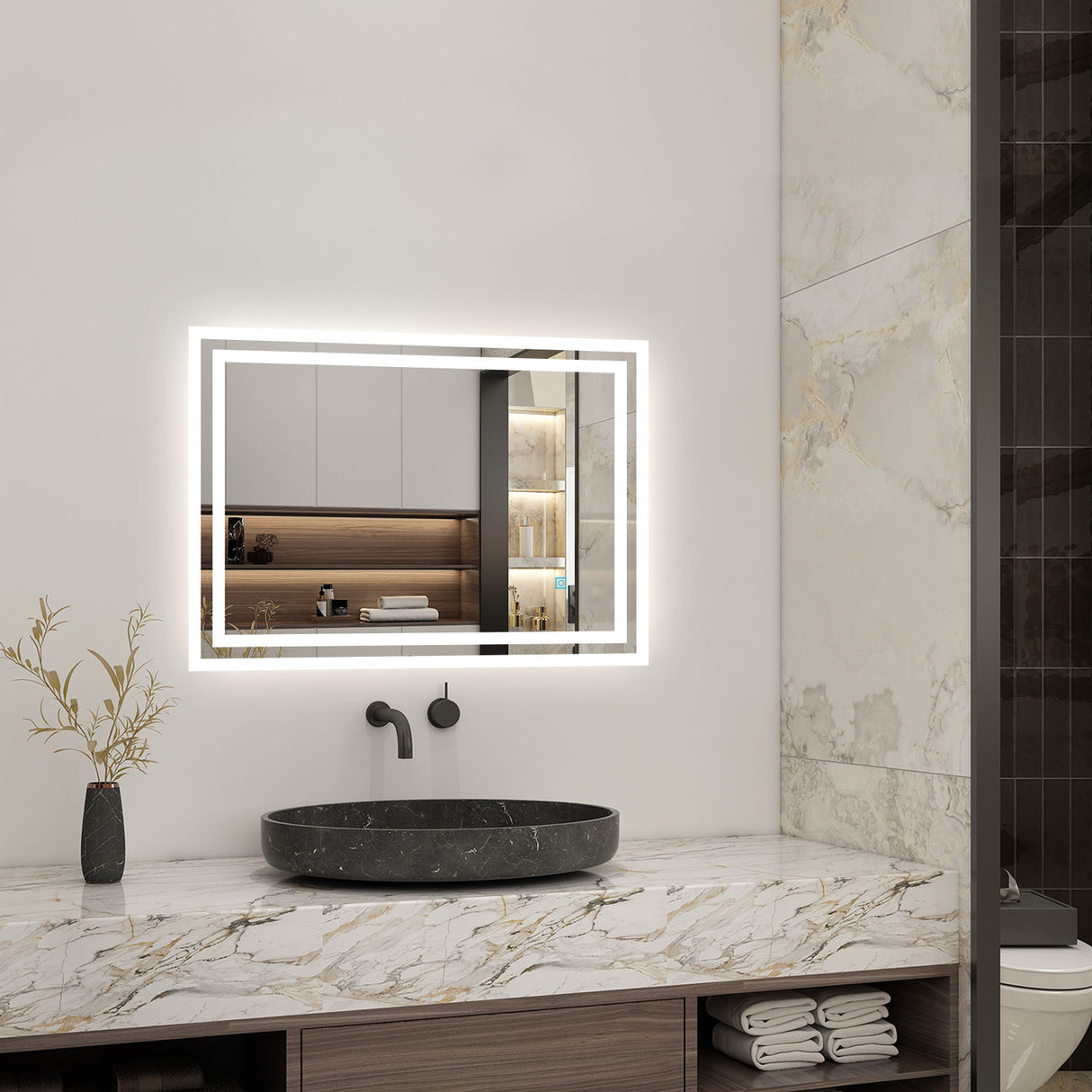 Modern Splash Led Mirror- BM-1403
