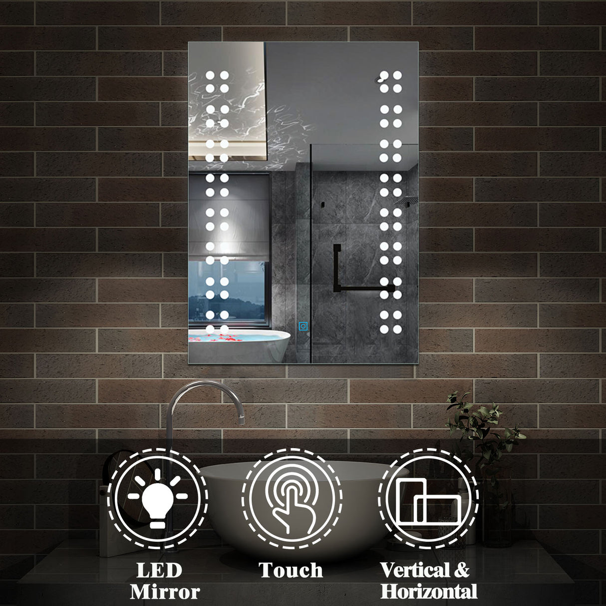 Modern Splash Led Mirror- BM-1603C