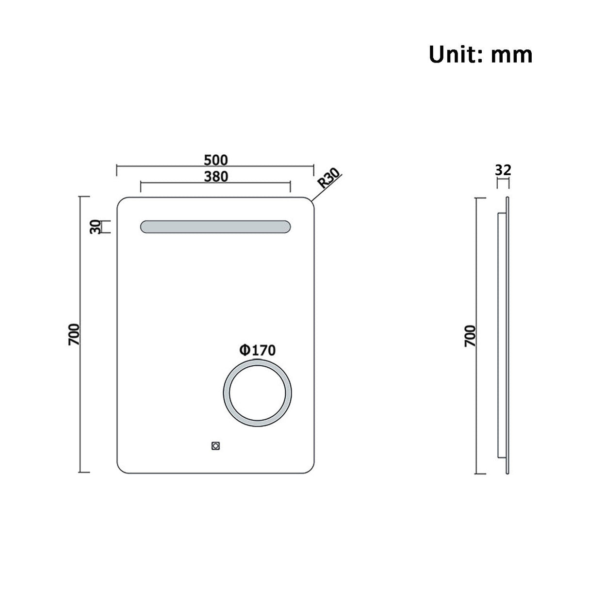 Modern Splash Led Mirror- BM-HD1102MV