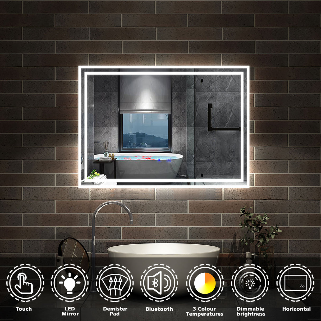 Modern Splash Led Mirror- BM-HD1402BS