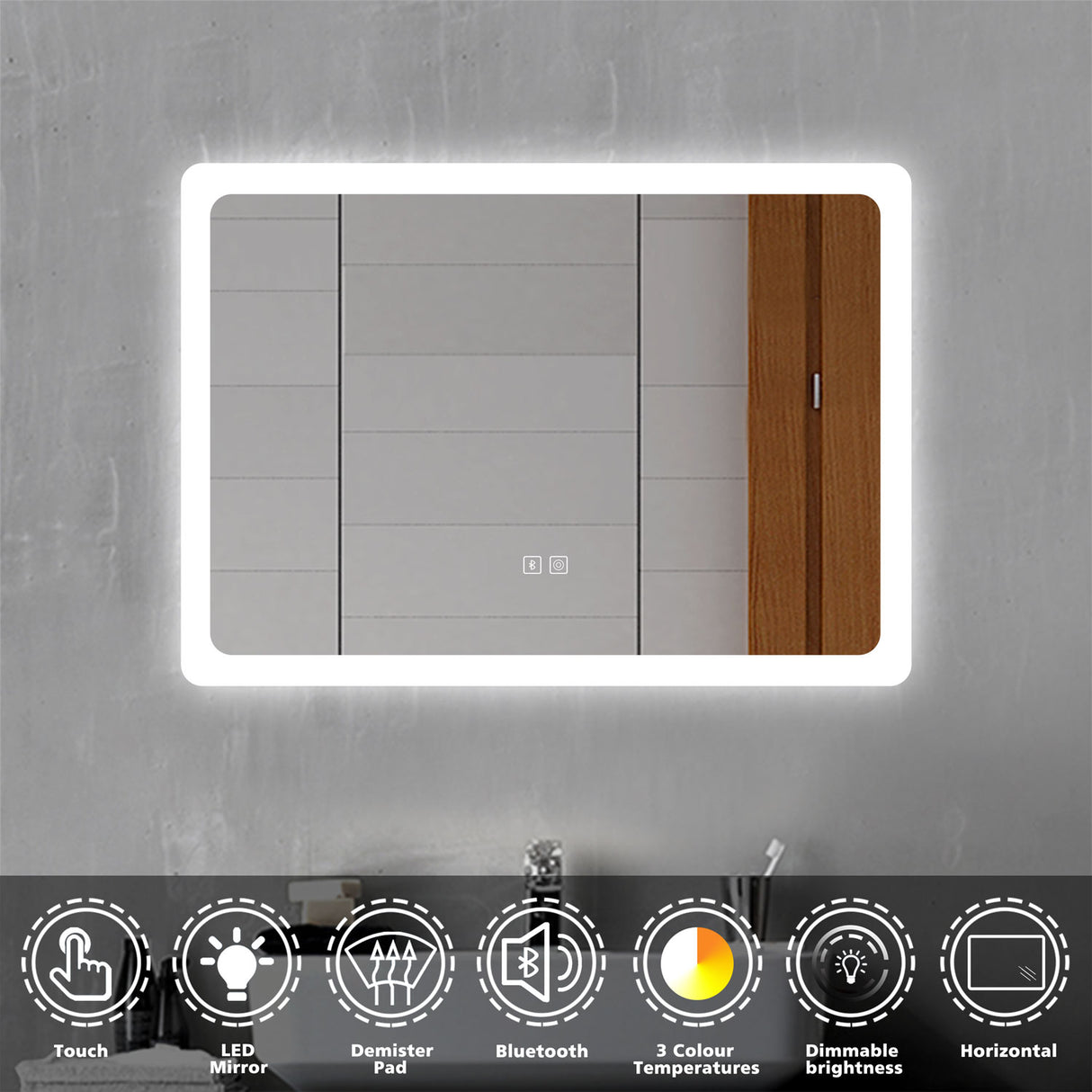 Modern Splash Led Mirror- BM-HD1502BS