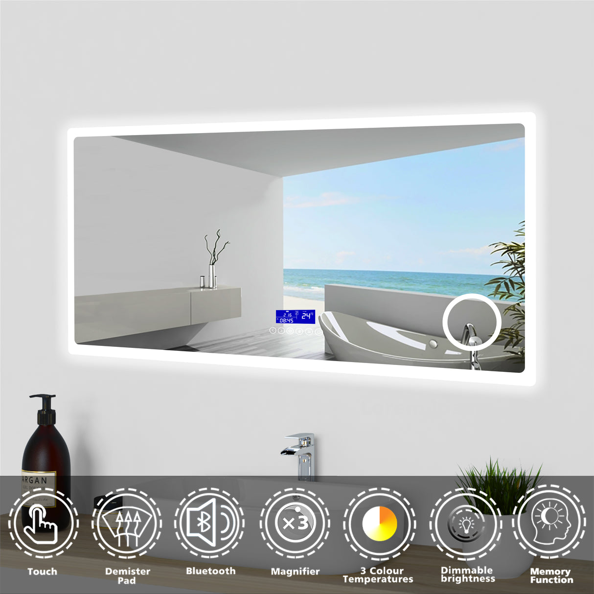 Modern Splash Led Mirror- BM-HD1507BM