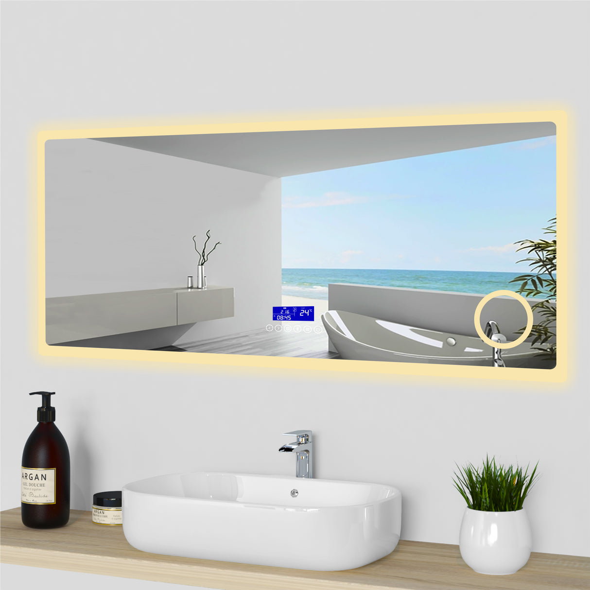 Modern Splash Led Mirror- BM-HD1508BM